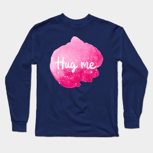 Hug Me Cosmic Art (Pink Sky Starry Skies Rose Watercolor) Long Sleeve T-Shirt